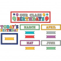 TCR5892 - Marquee Our Class Birthdays Mini Bulletin Board in Classroom Theme