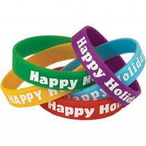TCR6016 - Happy Holidays Wristbands in Novelty