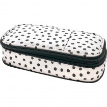 Black Painted Dots on White Pencil Case - TCR6124 | Teacher Created Resources | Pencils & Accessories