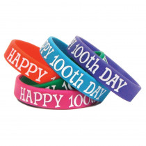 TCR6568 - Happy 100Th Day Wristbands in Novelty