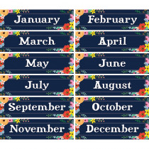 Wildflowers Monthly Headliners, Pack of 12 - TCR6597 | Teacher Created Resources | Calendars