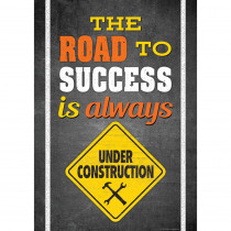 The Road to Success Is Always Under Construction Positive Poster - TCR7434 | Teacher Created Resources | Motivational