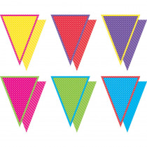 TCR74779 - Brights Pennants With Pizzazz in Accents