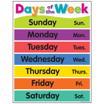 Colorful Days of the Week Chart, 17 x 22" - TCR7489 | Teacher Created Resources | Classroom Theme"