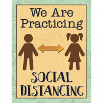 Travel the Map We are Practicing Social Distancing Chart, 17 x 22" - TCR7502 | Teacher Created Resources | Classroom Theme"