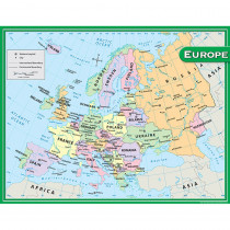 TCR7654 - Europe Map Chart 17X22 in Maps & Map Skills