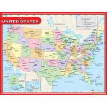 TCR7657 - Us Map Chart 17X22 in Maps & Map Skills