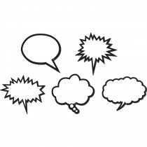 TCR77203 - Black & White Speech Bubbles Magnetic Accents in Accents