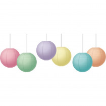Pastel Pop 8" Hanging Paper Lanterns, Pack of 6 - TCR77523 | Teacher Created Resources | Accents