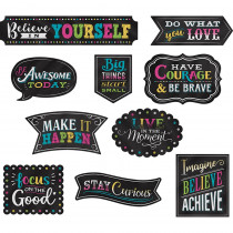 TCR77881 - Positive Sayings Accents Chalkboard Brights Clingy Thingies in Accents