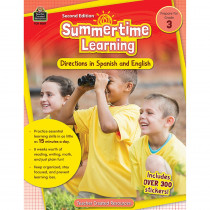Summertime Learning: English and Spanish Directions, Grade 3 Second Edition (Prep) - TCR8087 | Teacher Created Resources | Skill Builders