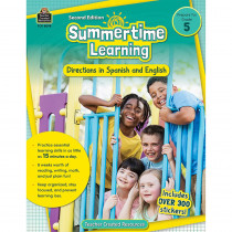 Summertime Learning: English and Spanish Directions, Grade 5 Second Edition (Prep) - TCR8098 | Teacher Created Resources | Skill Builders