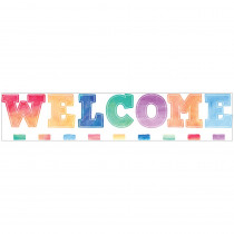 TCR8190 - Watercolor Welcome Bulletin Board Set in Classroom Theme