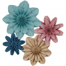 Calming Colors Paper Flowers, Pack of 4 - TCR8349 | Teacher Created Resources | Accents