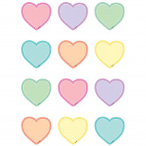 Pastel Pop Hearts Mini Accents, Pack of 36 - TCR8420 | Teacher Created Resources | Accents
