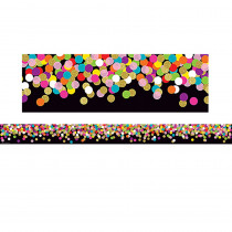Colorful Confetti on Black Straight Border Trim - TCR8797 | Teacher Created Resources | Border/Trimmer