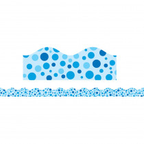 TF-8263 - Blue Polka Dots Scalloped Trimmer in Border/trimmer