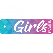 Geo Abstract Girls Pass, Styrene, 2 1/4 x 7 3/4" - TOP10177 | Top Notch Teacher Products | Hall Passes"
