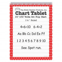 TOP3847 - Polka Dot Chart Tablet Red 1.5 Ruled in Chart Tablets