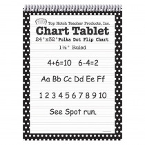 TOP3849 - Polka Dot Chart Tablet Black 1.5 Ruled in Chart Tablets