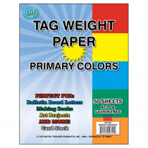 Primary Assorted Card Stock Paper, 8.5" x 11", 48 Sheets - TOP700 | Top Notch Teacher Products | Card Stock