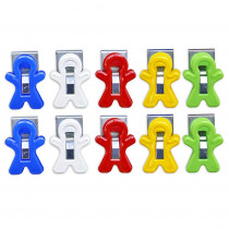 Magnet Man Magnetic Clip, Assorted Colors, Pack of 10 - TPG13210 | The Pencil Grip | Clips