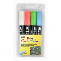 UCH4804ED - Bistro Chalk Markers Brd Tip 4 Clr Set White Red Blue Green in Markers