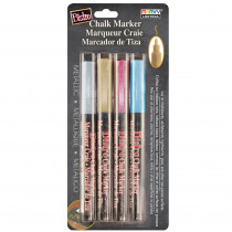 UCH4824M - Bistro Chalk Markers Set Metallic 4-Color Fine Tip in Markers