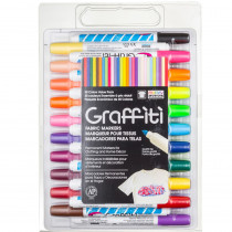 Graffiti Fabric Marker Set, 30 Markers - UCH56030A | Uchida Of America, Corp | Markers