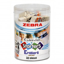 Starters Block Erasers, 20-Piece Cup - ZEB82118 | Zebra Pen Corporation | Erasers