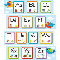Boho Birds Alphabet Mini Bulletin Board Set