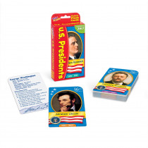 T-23013 - Pocket Flash Cards Presidents 56-Pk 3 X 5 Two-Sided Cards in Government