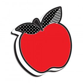 Magnetic Whiteboard Eraser, Red Apple with Black and White Leaves