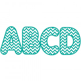 Turquoise Chevron 2-3/4 In Designer Magnetic Letters