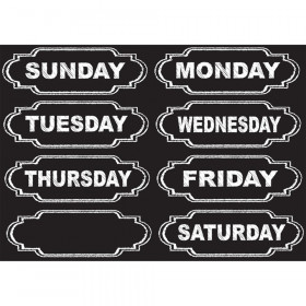 Die-Cut Magnets, Chalkboard Days of the Week, 8 Pieces