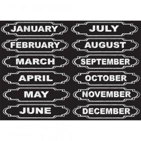 Die-Cut Magnets, Chalkboard Calendar Months, 12 Pieces