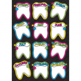 Die-Cut Magnetic Monthly Lost Tooth, 12 Pieces