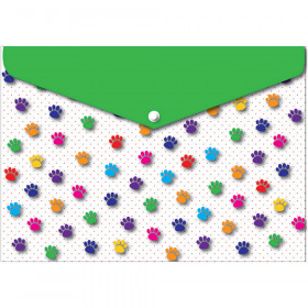 Decorated Poly Folder Color Paws