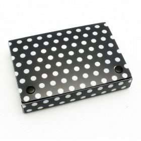 Bw Dots Index Card Boxes 3X5in Decorated Poly
