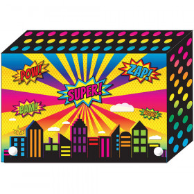 Super City Index Card Boxes 4X6in Decorated Poly