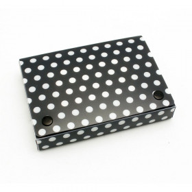 Bw Dots Index Card Boxes 4X6in Decorated Poly