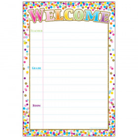 Smart Poly Chart Confetti Welcome, 13" x 19"