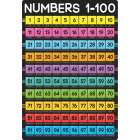 Smart Poly Chart Numbers 1-100, 13" x 19"