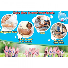 Healthy Bubbles Smart Poly Chart, Make Time to Wash Your Hands, 13" x 19"