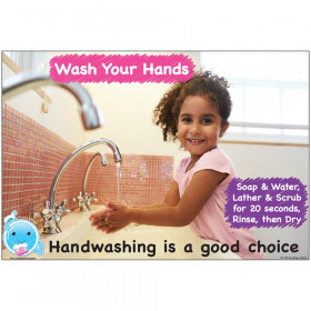 Healthy Bubbles Smart Poly Chart, Handwashing is a Good Choice, 13" x 19"