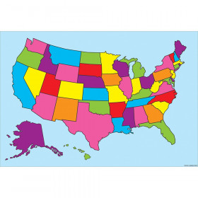 Smart Poly Charts 13" x 19", U.S. Map, Pack of 10