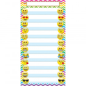 Smart Poly Pocket Chart, 13" x 25", 10 Pockets & 2 Grommets, Emoji
