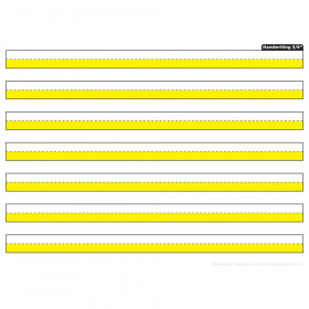 Smart Poly Single Sided PosterMat Pals Space Savers, 3/4" Handwriting Highlighted Yellow, 13" x 9.5"