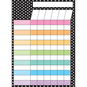 Smart Poly PosterMat Pals Space Savers, 13" x 9-1/2", BW Dots Incentive Chart