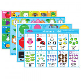 Smart Poly Early Learning Mats 12" x 17", Set of 4
